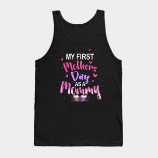 My first Mother's day as a Mommy Mothers Day 2024 New Mom Tank Top